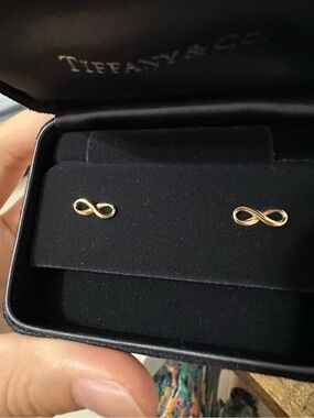 Tiffany & Co. Yellow Gold Infinity Stud Earrings